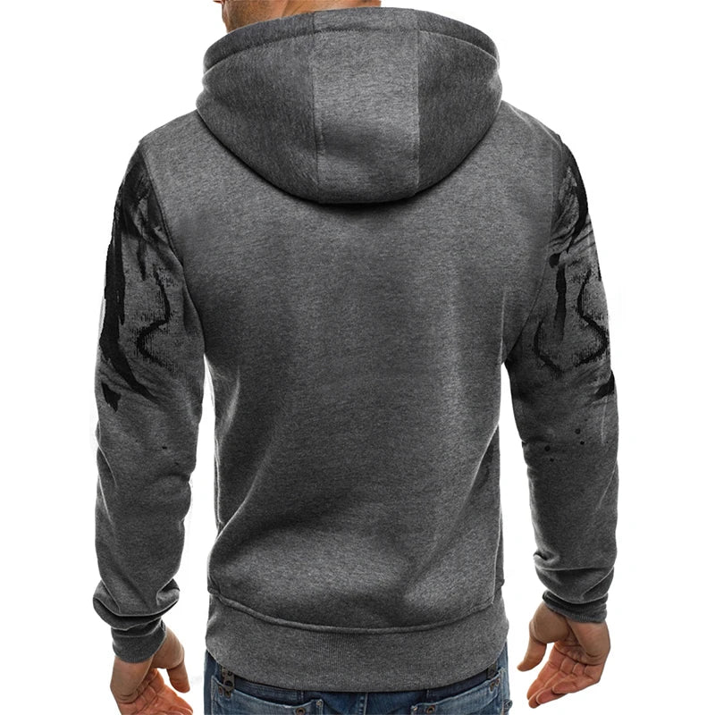 Men s Oversized Hood Sweatshirt 3D Printed Long Sleeve Loose Hoodies with Kangaroo Pocket for Autumn Winter