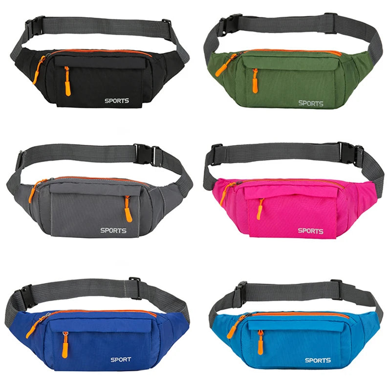 Fashion Men's Multicolor Waist Packs Waterproof Running Bag Outdoor Sports Belt Bag Riding Mobile Phone Fanny Pack Gym Bags
