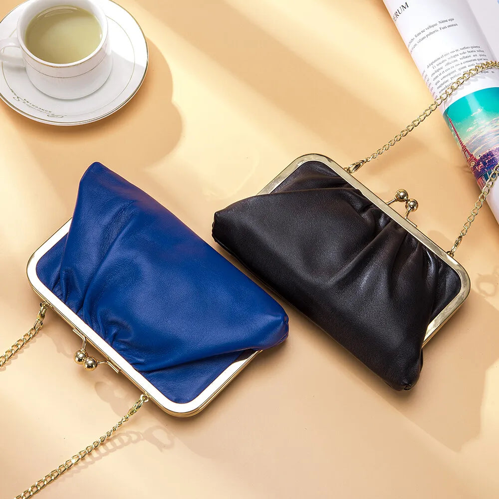 New Fashion Women Genuine Leather Shoulder Bags Fashion Ladies Cowhide Crossbody Bags Phone Pocket Girls Large Capacity Handbag