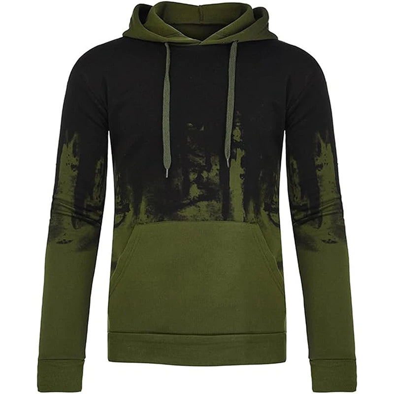 Men s Oversized Hood Sweatshirt 3D Printed Long Sleeve Loose Hoodies with Kangaroo Pocket for Autumn Winter