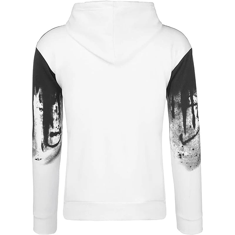 Men s Oversized Hood Sweatshirt 3D Printed Long Sleeve Loose Hoodies with Kangaroo Pocket for Autumn Winter