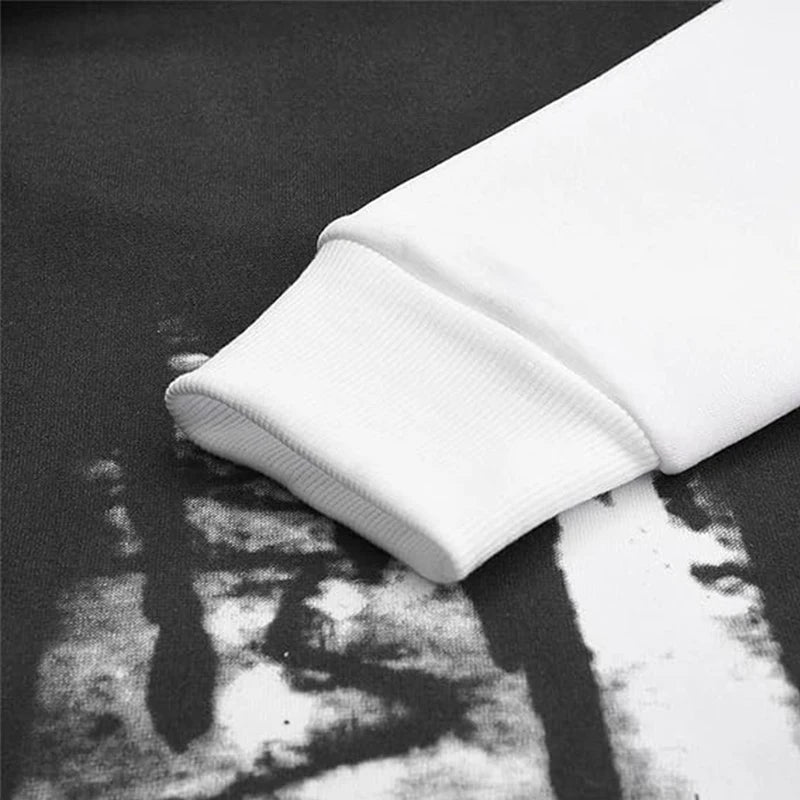 Men s Oversized Hood Sweatshirt 3D Printed Long Sleeve Loose Hoodies with Kangaroo Pocket for Autumn Winter
