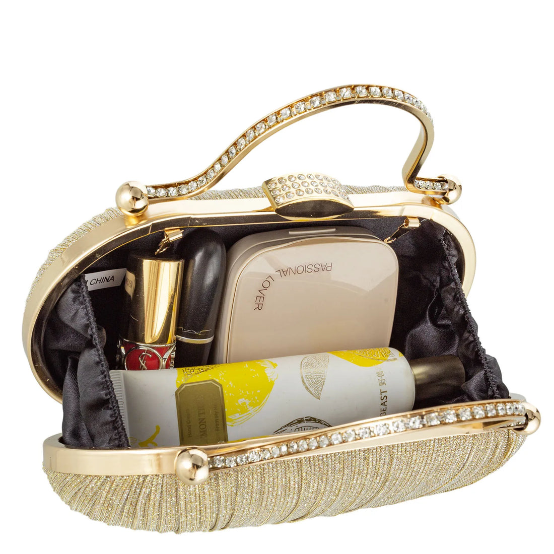 Fashion Diamond Top Handle Women Evening Handbag Clutch Bags Glitter Sequins Rhinestone Female Daily Purse for Wedding Prom