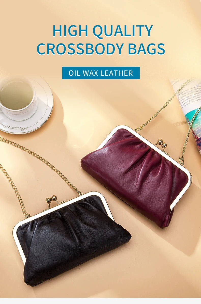 New Fashion Women Genuine Leather Shoulder Bags Fashion Ladies Cowhide Crossbody Bags Phone Pocket Girls Large Capacity Handbag