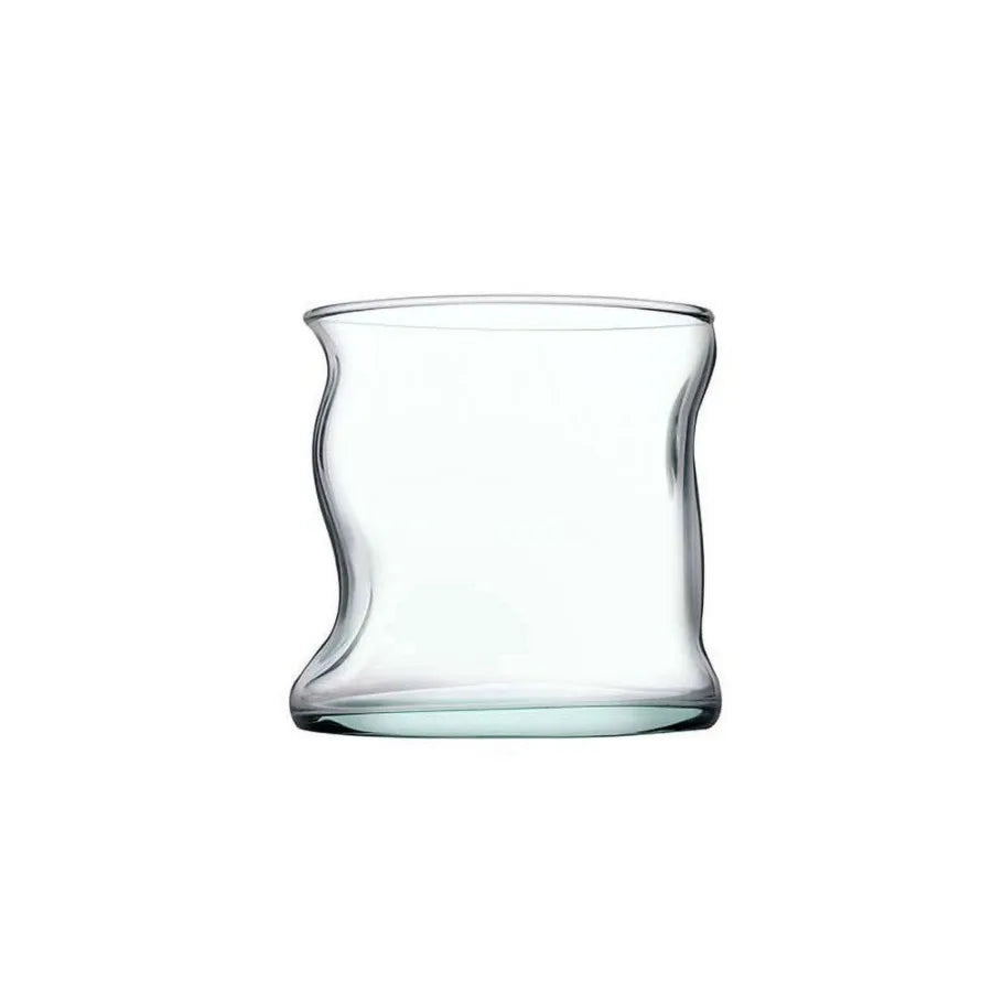 2 pack Clear Green Glass 11.5 oz