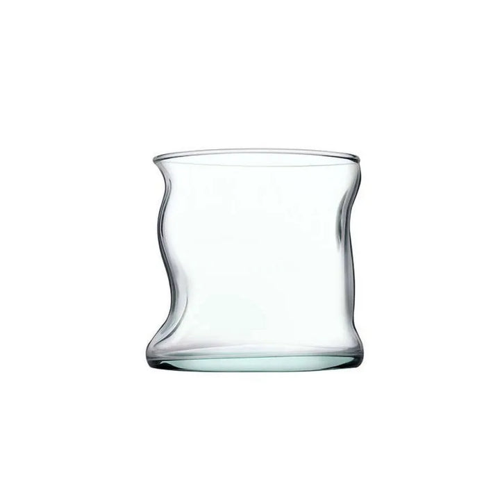 2 pack Clear Green Glass 11.5 oz