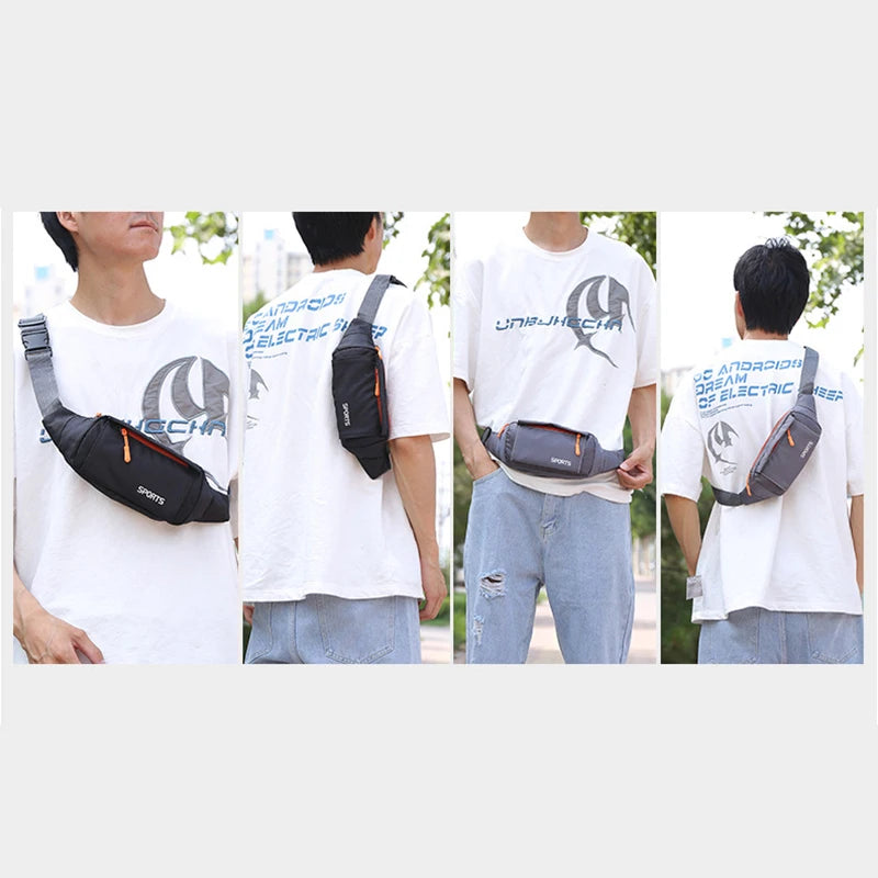 Fashion Men's Multicolor Waist Packs Waterproof Running Bag Outdoor Sports Belt Bag Riding Mobile Phone Fanny Pack Gym Bags
