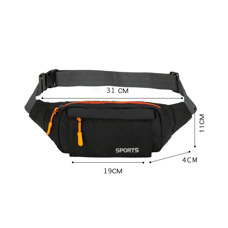 Fashion Men's Multicolor Waist Packs Waterproof Running Bag Outdoor Sports Belt Bag Riding Mobile Phone Fanny Pack Gym Bags