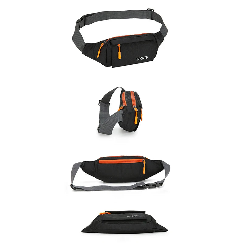 Fashion Men's Multicolor Waist Packs Waterproof Running Bag Outdoor Sports Belt Bag Riding Mobile Phone Fanny Pack Gym Bags